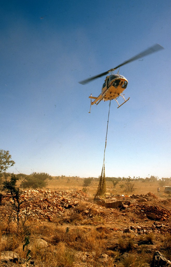 Helicopter excavation
