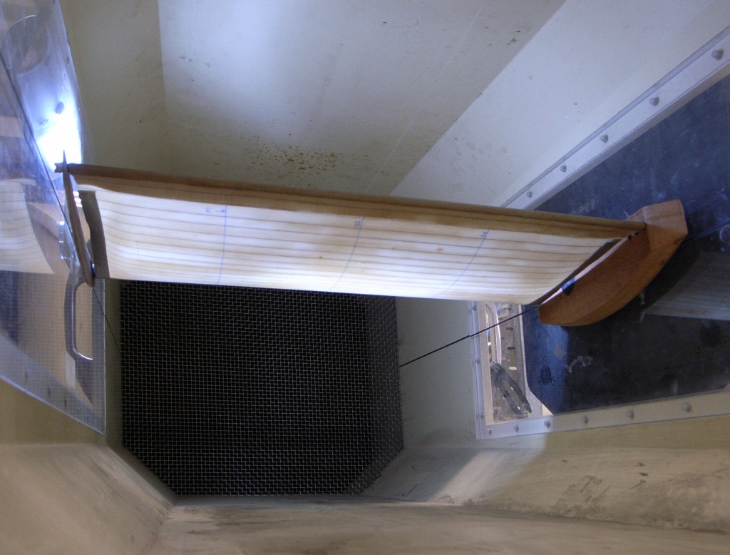 Membrane model in the wind tunnel