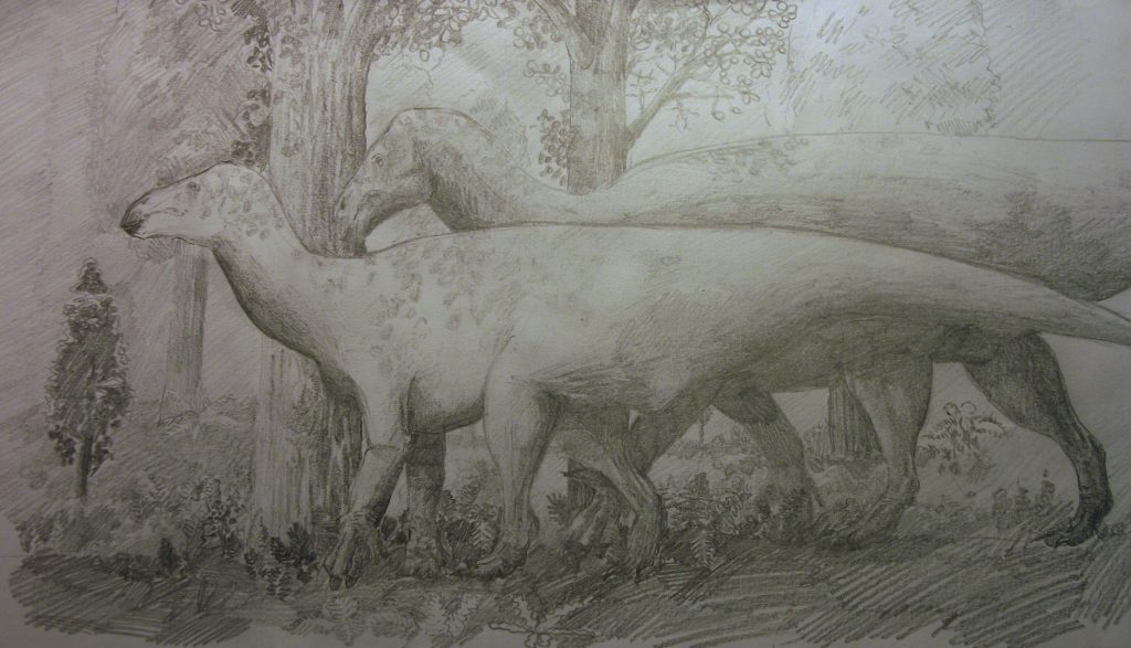 Jonathan Sayers- Iguanodon in Spring